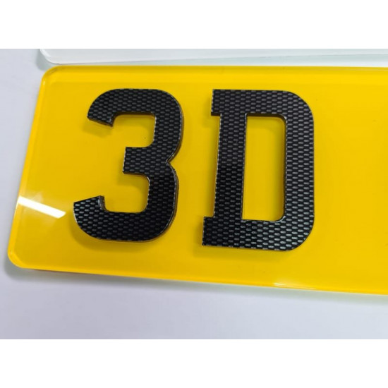 4D 3D UK Number Plates